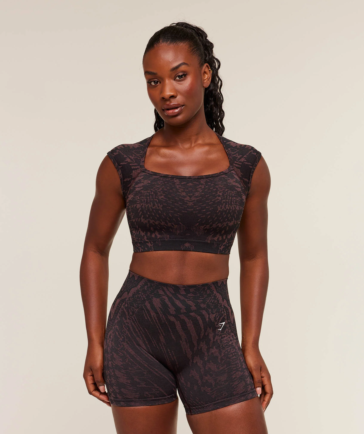 Adapt Houndstooth Midi Top